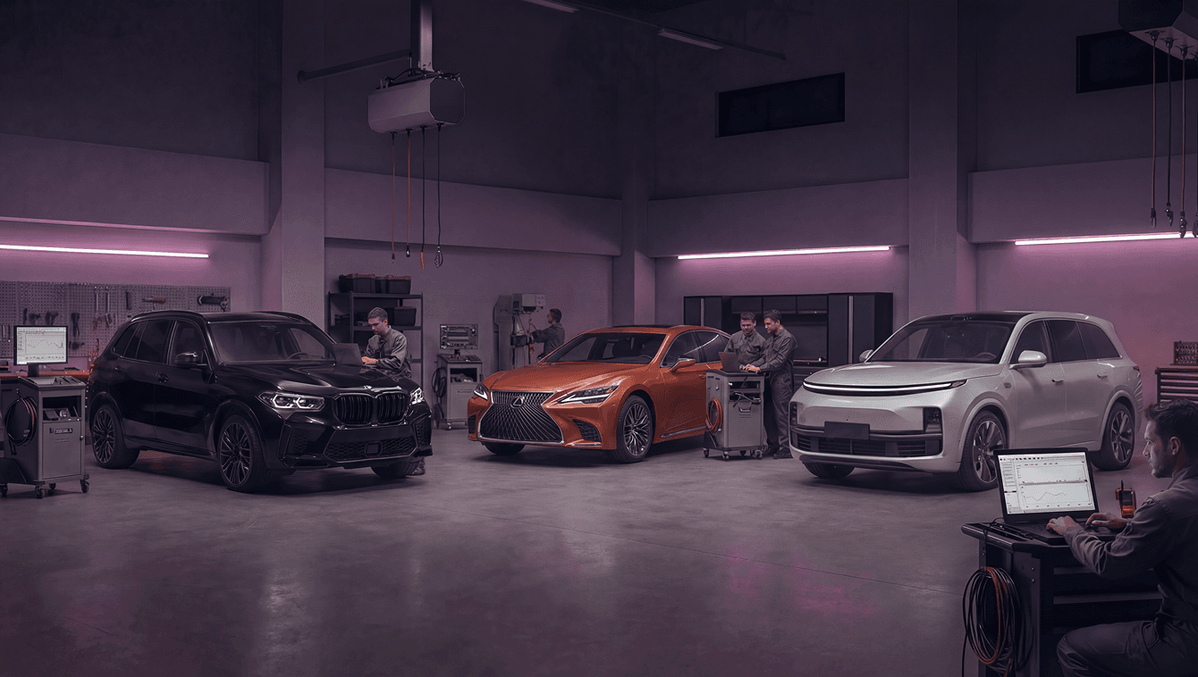 Гараж с машинами